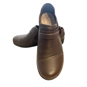 Clarks Cheyn Madi Slip-Ons Womens Size 7M Brown Leather Ultimate Comfort